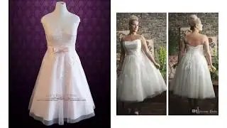 Vintage Tea Length Wedding Dresses Plus Size