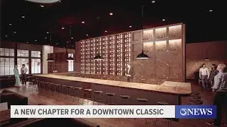 Historic building downtown being renovated into prohibition-style bar.