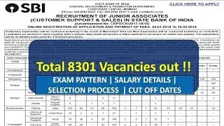 SBI Released Clerk Notification 2018 | 8301 Vacancies Out | SBI Recruitment of Junior Associates