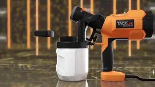 Paint Sprayer,Tacklife SGP15AC Electric Paint Spray Gun, 3 Spraying Patts, 900 ml Paint Container, E
