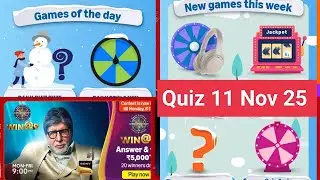 Daily Amazon Quiz Time/KBC Quiz/Spin and Win/Download Pi Use Referal sunilksaini 11 Nov 25