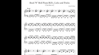 Rock N Roll Piano Riffs, Licks and Tricks Piano Sheet MUSIC Tutorial | Рок н Ролл ноты пианино