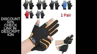 1 Pair Protective Fishing Gloves 2 Cut Fingers Fingerless Glove Men Women Anti-slip Fishing Wear Pes