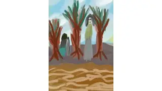 A quick digital painting in one layer and no undo