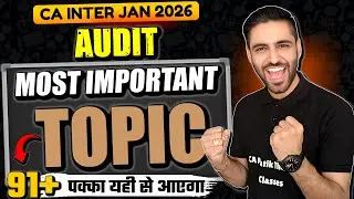 Audit Important Topics CA Inter Audit Jan 2026 | Important Topics, Questions Chapters by CA Pratik