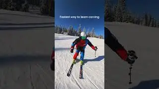 Drill to learn carving at slower speeds #skitips