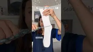 Как сделать снеговика из носка! ☃️✂️ #снеговик #рождественскиеподелки #искусствоирукоделие #идеис...