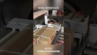 Automatic packing machine included carton erector/casepacker/carton sealer for pack #battery