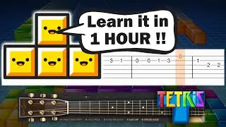 Tetris Theme song - EASY Guitar tutorial (TAB)