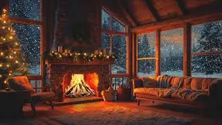 Soft Winter Night Jazz 🎄 Fireplace Mood for Focused Work, Calm Study & Relaxation