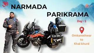 Finally Started Narmada Parikrama Ride 🕉️🔥 | Day 1 Omkareshwar to Nimrani | Spiritual Journey Begins