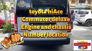 Toyota HiAce | Commuter Deluxe | engine number and chassis number location |