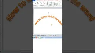 How to curve text in word | Ms word #word