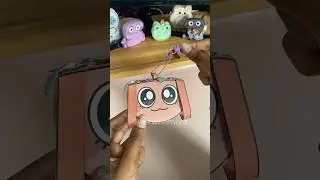 Let&rsquo;s Make a Bassie Tamagotchi 💐💗#craftideas #dandysworld #bassie #papercraft #cardboardcraft