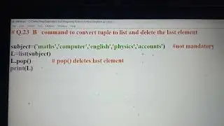 Computer science (083) paper solution.Q.23(B)