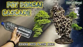 INSPIRASI BAGI PEMULA MEMBUAT POT BONSAI CASCADE RELIEF KARANG DARI BOTOL BEKAS#potRelief,#PotUnik,