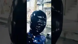 Rubber man walking down the street 🖤 #latex #rubber #rubberman