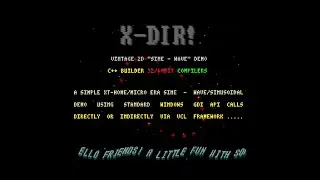 Vintage 2D "Sine - Wave" Demo - cracktro (C++ Builder / Windows GDI)