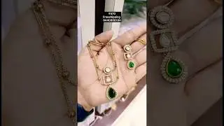 Latest and trendy chains with stone pendant with earringsset #ytshorts#locket#locketset#chains#