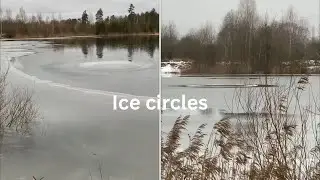 ❄️ Ice circles on the lake #natureexplorer #winternature