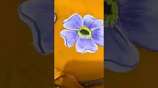 How to paint flower on clothes/easy flower painting for beginners/fabric painting ideas 