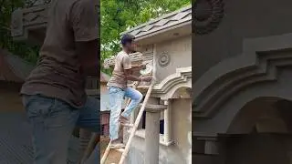 Beautiful House Main Gate Design Plastering Wor ||#plastering #housedesign #minishortsvlog