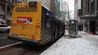 MTA NYCT #8909 on the M31 to Yorkville 91st St at E 57th St & Lexington Av