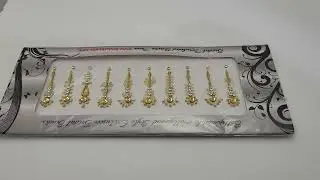Indian Long  Gold Bindi  Traditional & Fashionable.