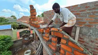 Durable&Design Stair Handwall_Techniques of Build Stairs Brick Handwall Accurately|StairConstruction