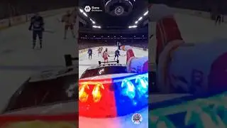 Hockey Players vs Police Car on Ice 🚨 #hockey #shorts #wild