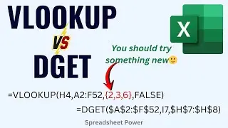 Функция VLOOKUP против DGET в Excel | Сделайте VLOOKUP SPILL!!!