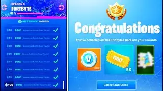 The free 100 Fortbyte rewards! All 100 fortbytes collected..