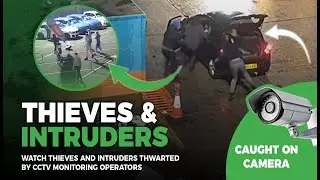 Attempted burglary in the UK caught on camera | Intruders scared off with audio warnings