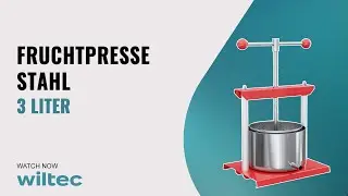 3L Fruchtpresse und Weinpresse aus Stahl mit Edelstahlkorb
