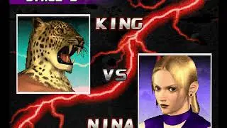 Tekken 3 ( PS1 ) - King - Arcade Mode - Original Music ( July 18, 2018 )