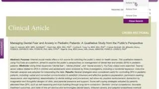 Anxiety and Special Needs in Pediatric Dentistry