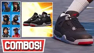 *NEW* BEST AIR JORDAN 4 RETRO OG 'BRED' KICKS COMBOS! | Fortnite