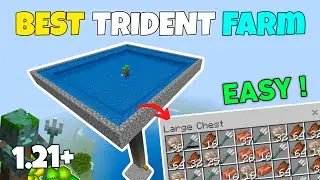 How To Make Drowned Trident Farm In Minecraft PE 1.21+ Easy Tutorial 🔥