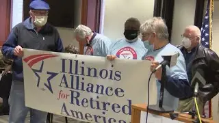 Illinois' retired workers call for pension funding