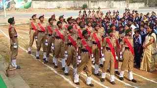 Junior NCC cadets march past during 77th Republic Day @ Sanskar