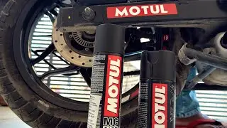 MOTUL chain cleaner & lube made my pulsar n 160 chain set new 😍. #motul #pulsarn160