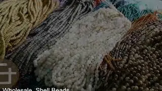 Wholesale Shell Beads Factory, Hand Painted Shell Pendants, Raw Wood Beads,