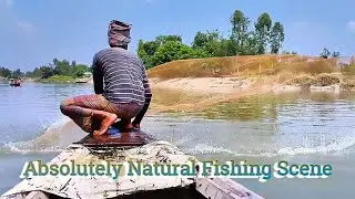 Amazing Cast Net Fishing Skill Catch Gaint Fish 🐟 Awesome Natural Net Fishing