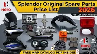 Splendor Spare Parts Price List 2023|Hero Honda Splendor Plus All Spare Parts Price |Original Parts