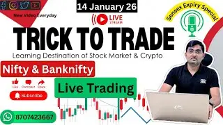 14 January 26 LIVE TRADING BANKNIFTY NIFTY and SENSEX OPTIONS  #livetrading    @TrickToTrade