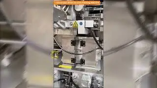Automatic plastic film vacuum packaging machine for filling brick bags of rice and beans.