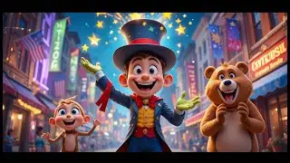 Here Comes the Funny Magician 🪄 | Funny Monkey Kids Poem | Kids Song  