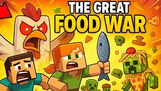 Minecraft FOOD WAR! 🍕😂 The Funniest Chaos You&rsquo;ll Ever See!