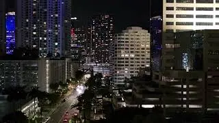 [8K] Downtown Miami Night Ambience: City Lights & Urban Energy (30 MINUTES)