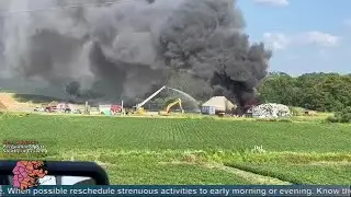 Massive fire burning at Pitt County landfill